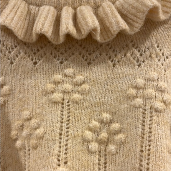 Cream Ruffled Sweater - Picture 2 of 4